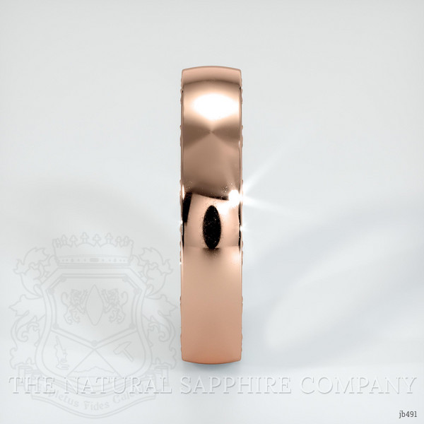 14K Rose Gold Men's Plain Band