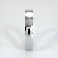 18K White Gold Men's Plain Band Image