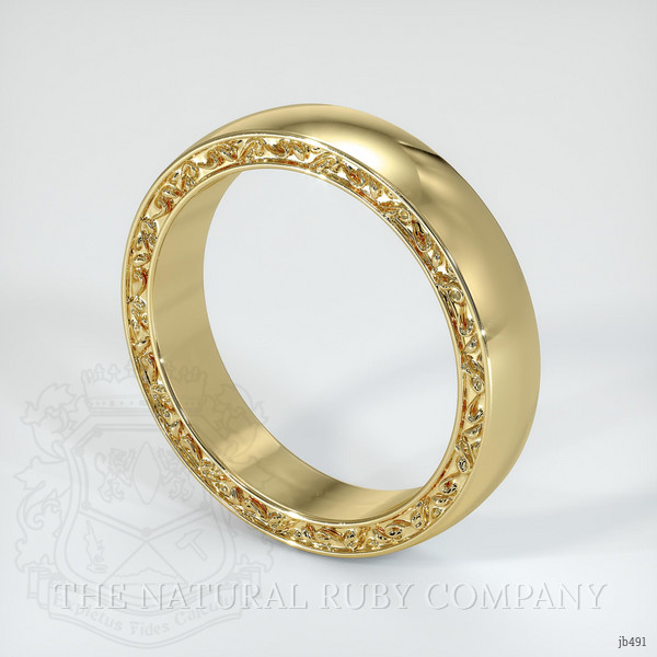 14K Yellow Gold Men's Plain Band