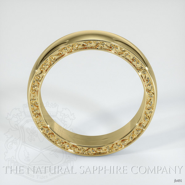 14K Yellow Gold Men's Plain Band