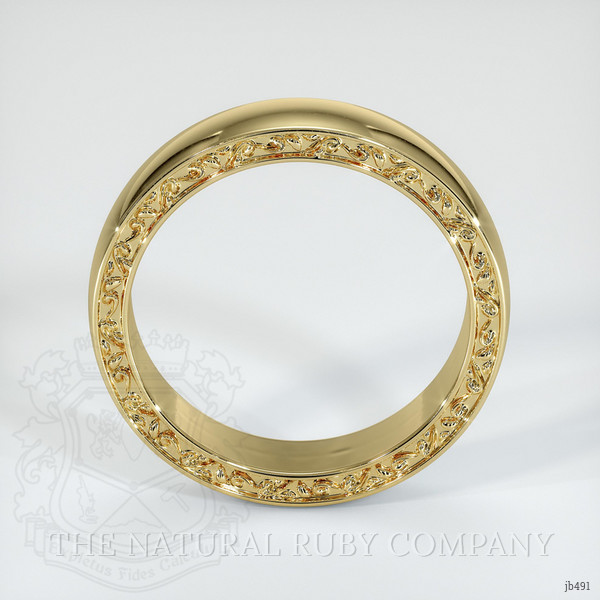 14K Yellow Gold Men's Plain Band