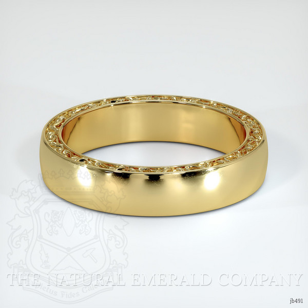 18K Yellow Gold Men's Plain Band