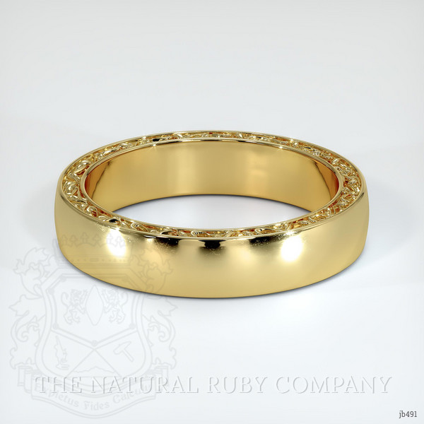 18K Yellow Gold Men's Plain Band
