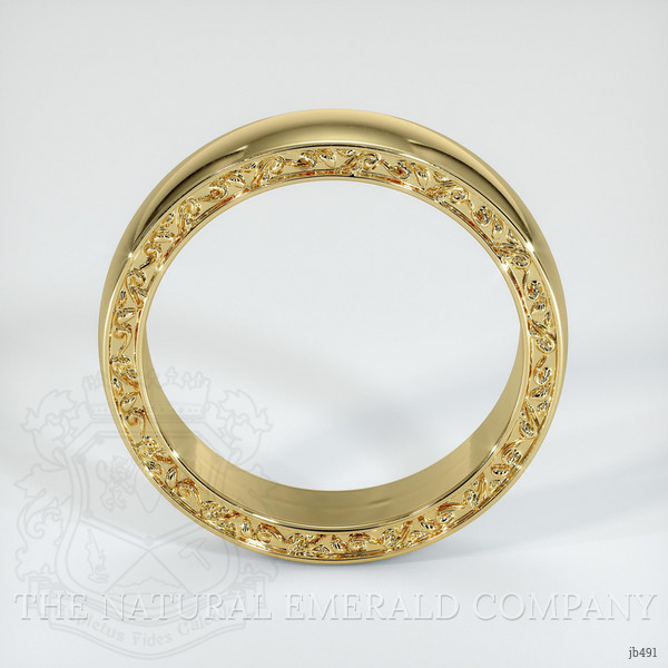 18K Yellow Gold Men's Plain Band