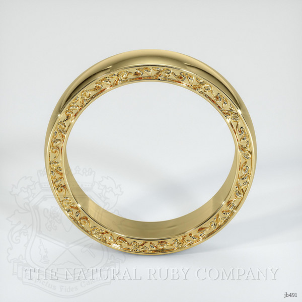 18K Yellow Gold Men's Plain Band