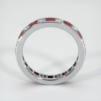 18K White Gold Ruby and Diamond Eternity Wedding Band Image