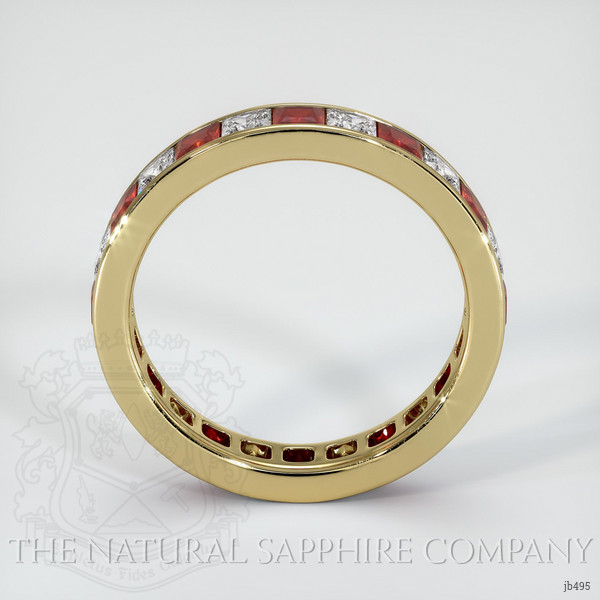 14K Yellow Gold Ruby and Diamond Eternity Wedding Band