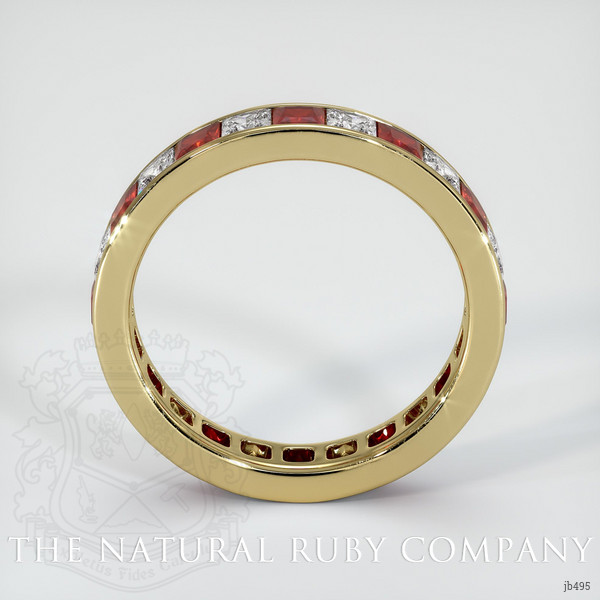 14K Yellow Gold Ruby and Diamond Eternity Wedding Band