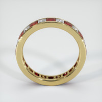 18K Yellow Gold Ruby and Diamond Eternity Wedding Band Image