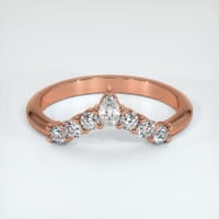 14K Rose Gold Diamond Prong Wedding Band Video