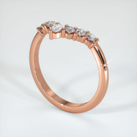 14K Rose Gold Diamond Prong Wedding Band Image