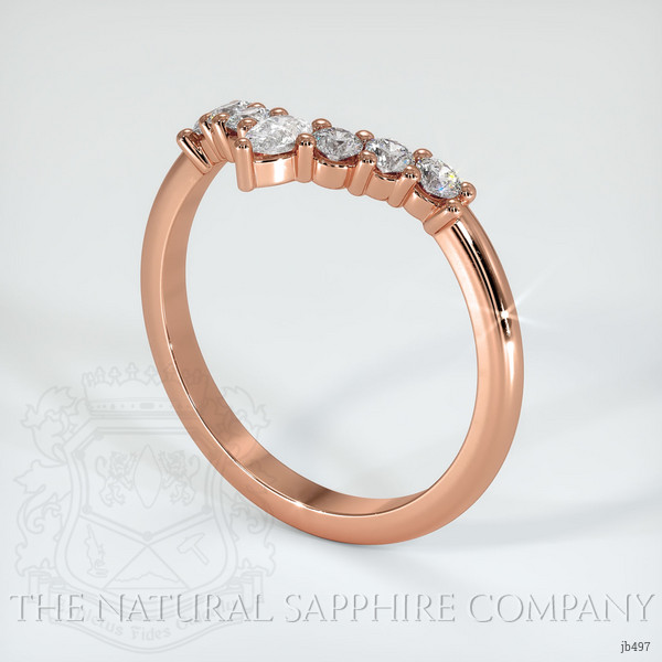 14K Rose Gold Diamond Prong Wedding Band