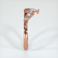 14K Rose Gold Diamond Prong Wedding Band Image