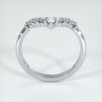 14K White Gold Diamond and Diamond Prong Wedding Band Image