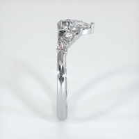 14K White Gold Diamond and Diamond Prong Wedding Band Image