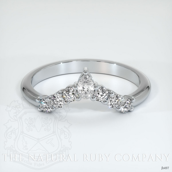 18K White Gold Diamond and Diamond Prong Wedding Band