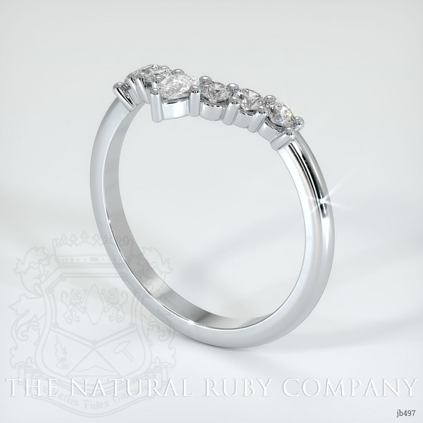 18K White Gold Diamond and Diamond Prong Wedding Band