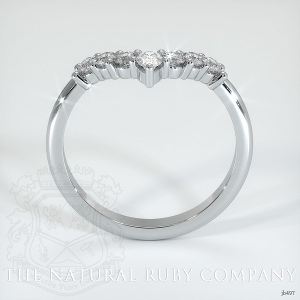 18K White Gold Diamond and Diamond Prong Wedding Band