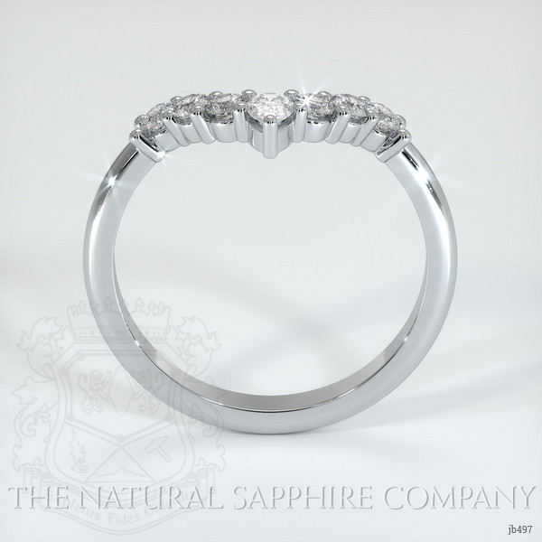 18K White Gold Diamond Prong Wedding Band
