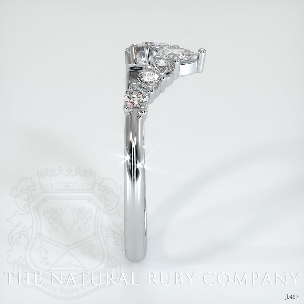 18K White Gold Diamond and Diamond Prong Wedding Band