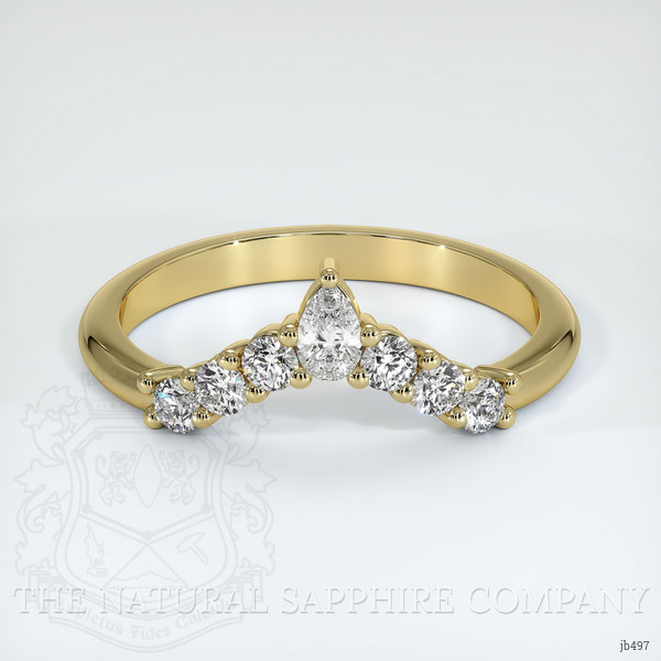 14K Yellow Gold Diamond and Diamond Prong Wedding Band