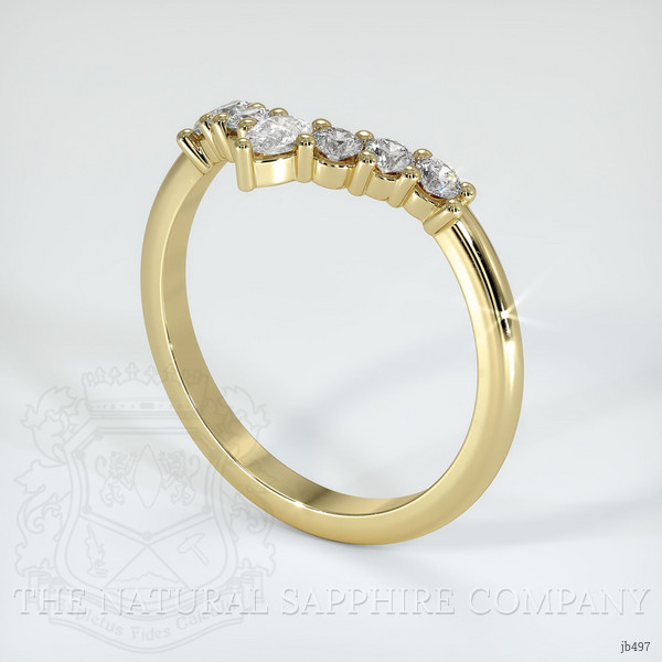 14K Yellow Gold Diamond and Diamond Prong Wedding Band