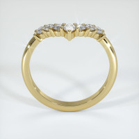 14K Yellow Gold Diamond and Diamond Prong Wedding Band Image