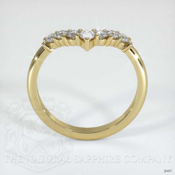 14K Yellow Gold Diamond and Diamond Prong Wedding Band