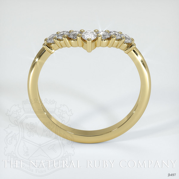 14K Yellow Gold Diamond and Diamond Prong Wedding Band