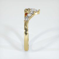14K Yellow Gold Diamond and Diamond Prong Wedding Band Image