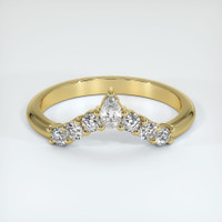 18K Yellow Gold Diamond and Diamond Prong Wedding Band Video