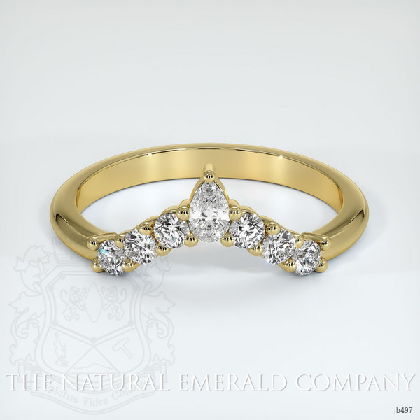 18K Yellow Gold Diamond and Diamond Prong Wedding Band