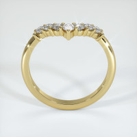 18K Yellow Gold Diamond and Diamond Prong Wedding Band Image