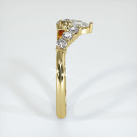 18K Yellow Gold Diamond and Diamond Prong Wedding Band Image