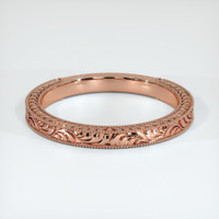 14K Rose Gold Antique Style Plain Band Video