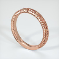 14K Rose Gold Antique Style Plain Band Image