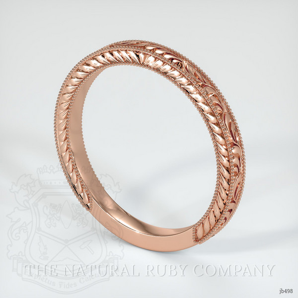 14K Rose Gold Antique Style Plain Band