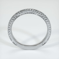 18K White Gold Antique Style Plain Band Image