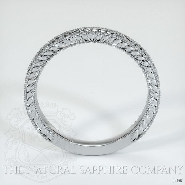 18K White Gold Antique Style Plain Band