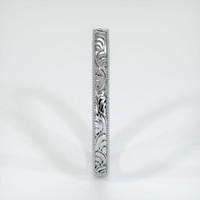 18K White Gold Antique Style Plain Band Image