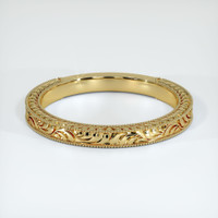 14K Yellow Gold Antique Style Plain Band Video