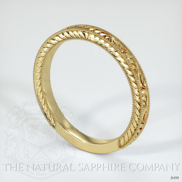 14K Yellow Gold Antique Style Plain Band