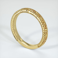 18K Yellow Gold Antique Style Plain Band Image