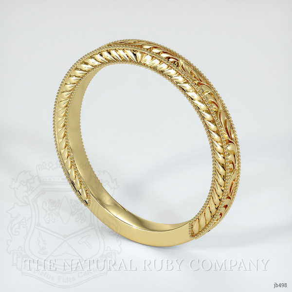 18K Yellow Gold Antique Style Plain Band