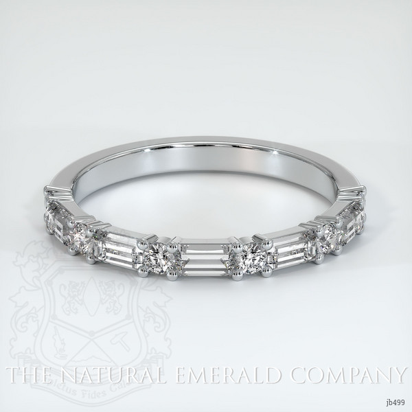 Platinum 950 Diamond and Diamond Prong Wedding Band