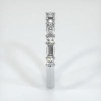 Platinum 950 Diamond and Diamond Prong Wedding Band Image