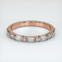 14K Rose Gold Diamond Prong Wedding Band Video