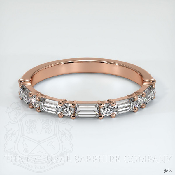14K Rose Gold Diamond Prong Wedding Band