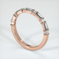 14K Rose Gold Diamond Prong Wedding Band Image