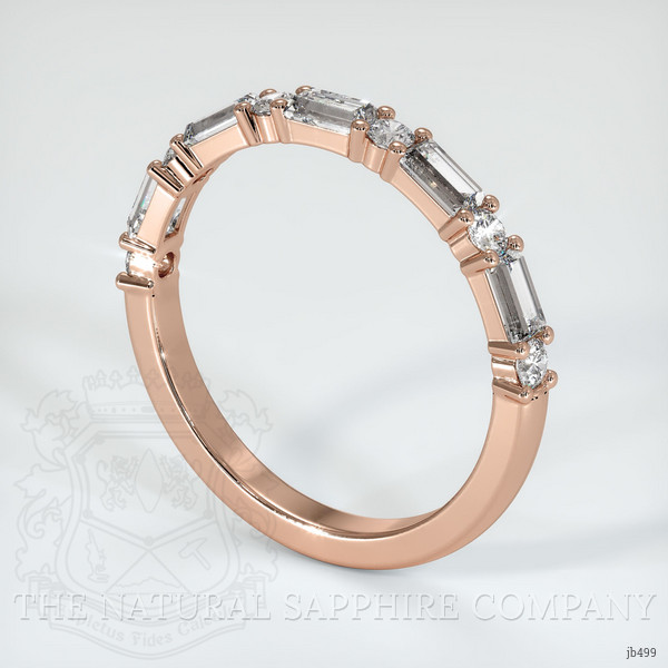 14K Rose Gold Diamond Prong Wedding Band
